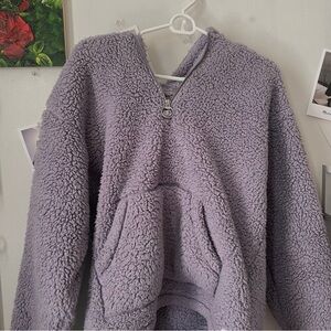 Hollister Oversized Half-Zip Sherpa Hoodie